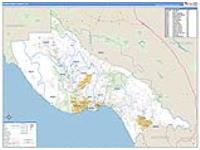 Santa Cruz, Ca Carrier Route Wall Map